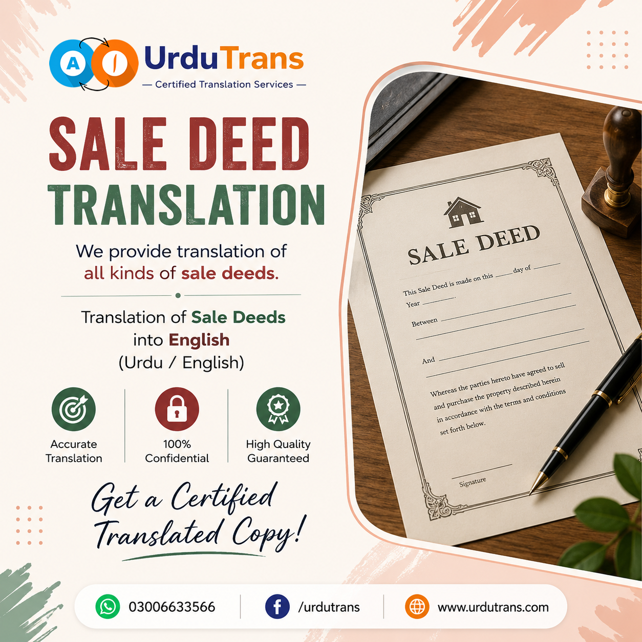 Sale-Deed-Translation-Services
